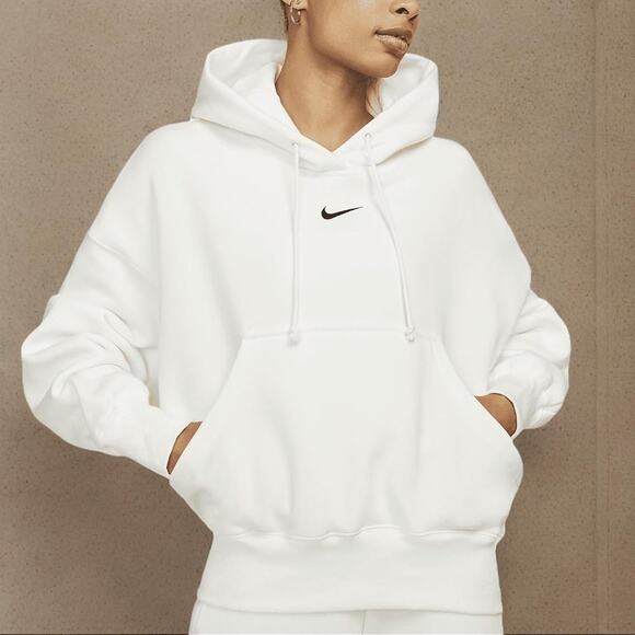 Nike Tops - Nike Phoenix Fleece Pullover Hoodie Women's Size Small Oversized Center Swoosh